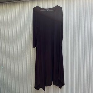 Long sleeve brown jersey dress